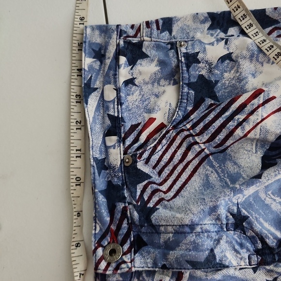 Tommy Hilfiger Jeans Womens Size 9 July 4th Pants Flags Stars Vintage - Picture 5 of 8